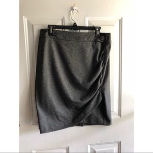 Ruched charcoal Skirt